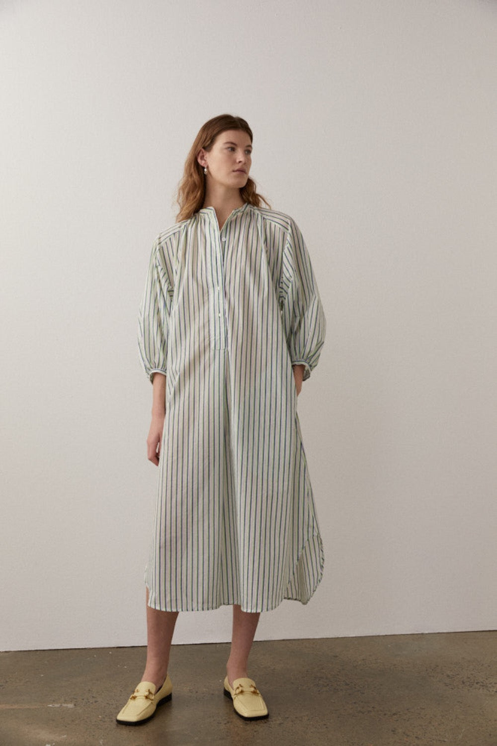Ruby Dress in Blue/Green - BLANCA