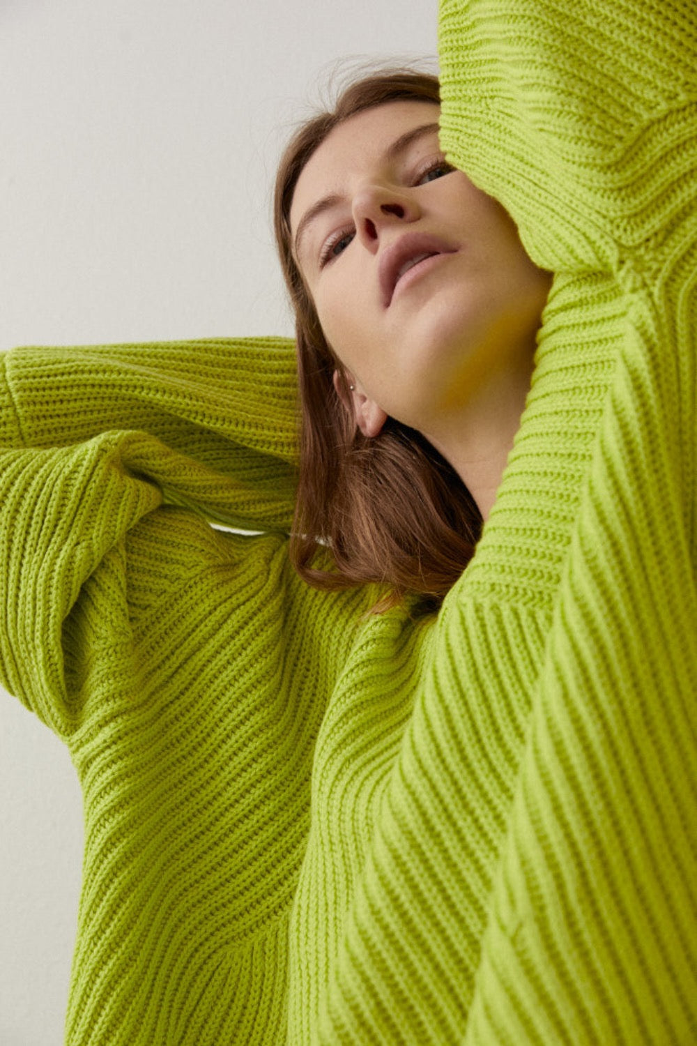 Sally Sweater in Lime - BLANCA