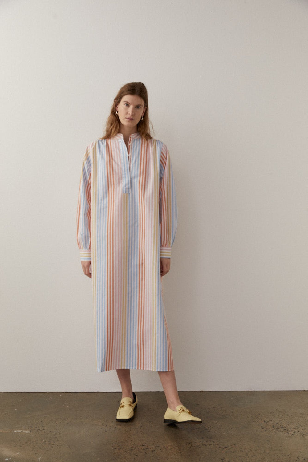 Jodie Dress in Blue/Orange - BLANCA