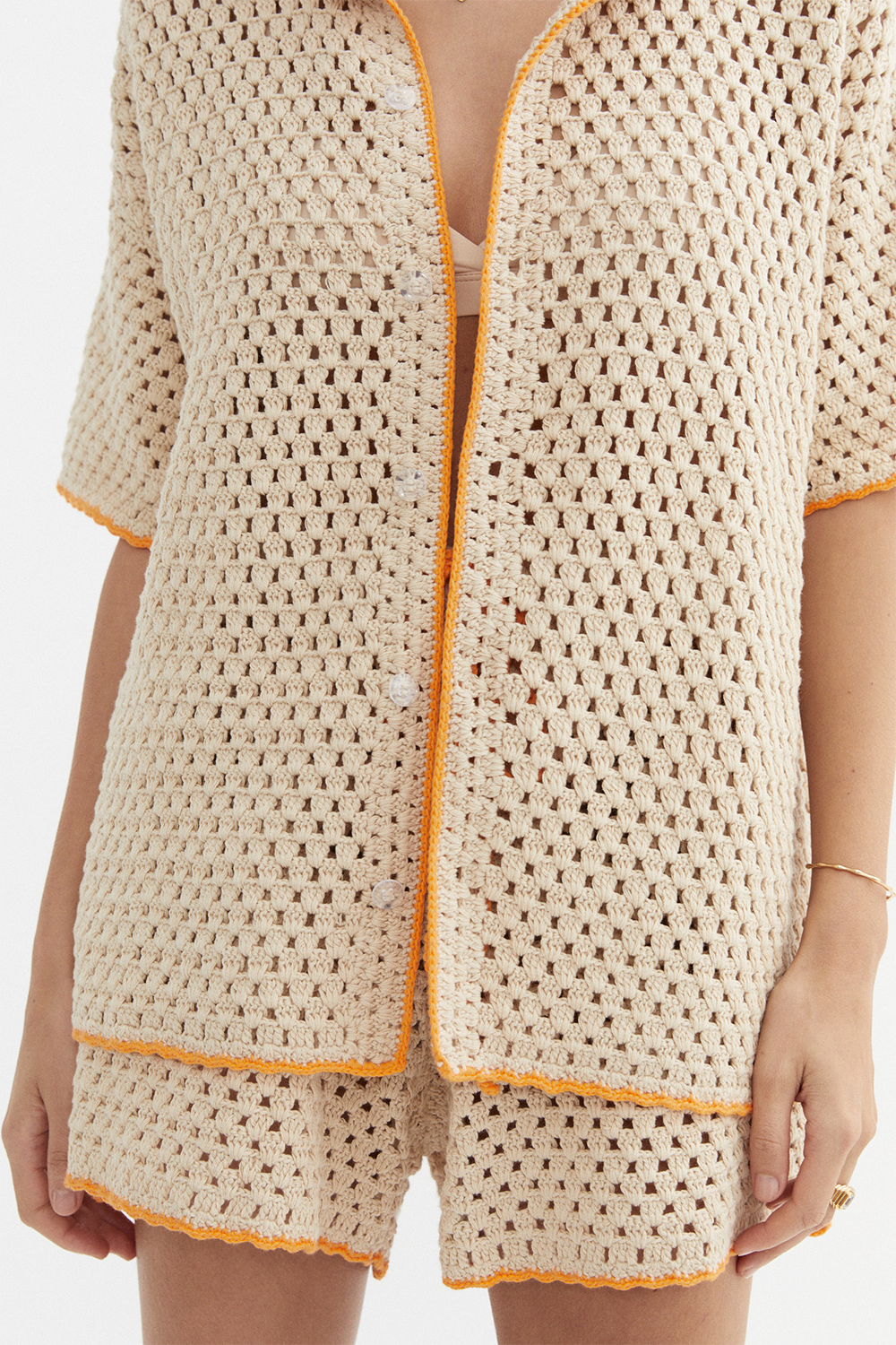 Connie Knit Shirt in Sand