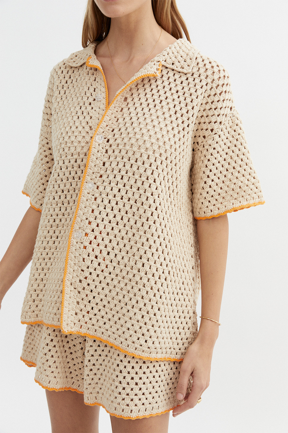 Connie Knit Shirt in Sand