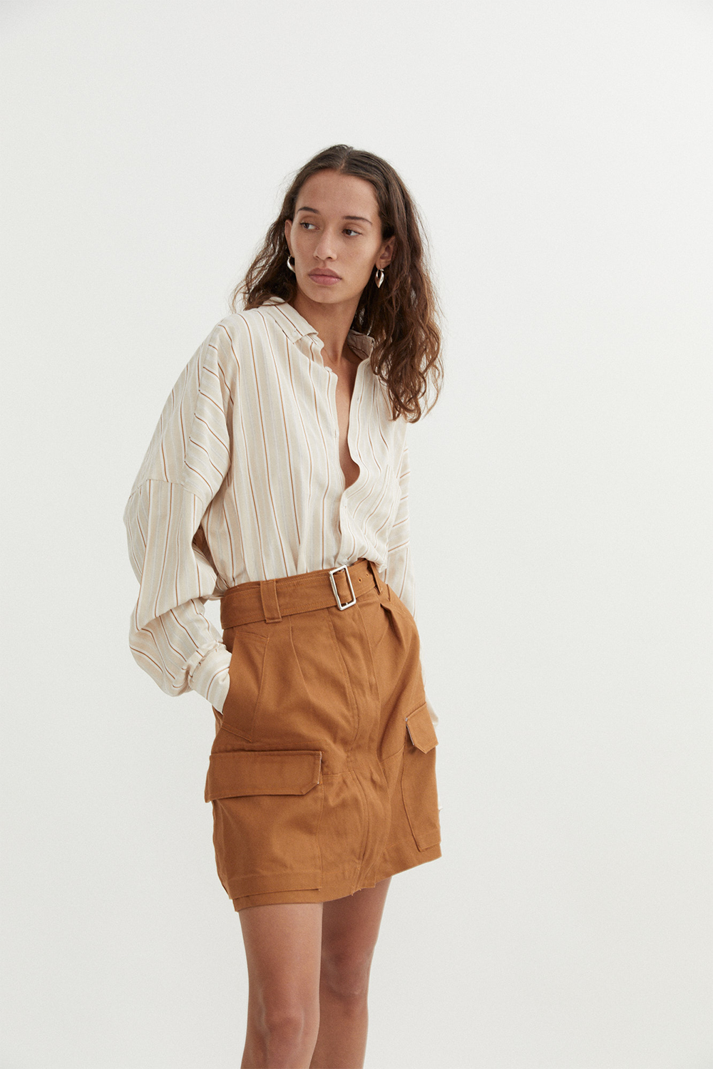 Saffi Skirt in Brown by BLANCA