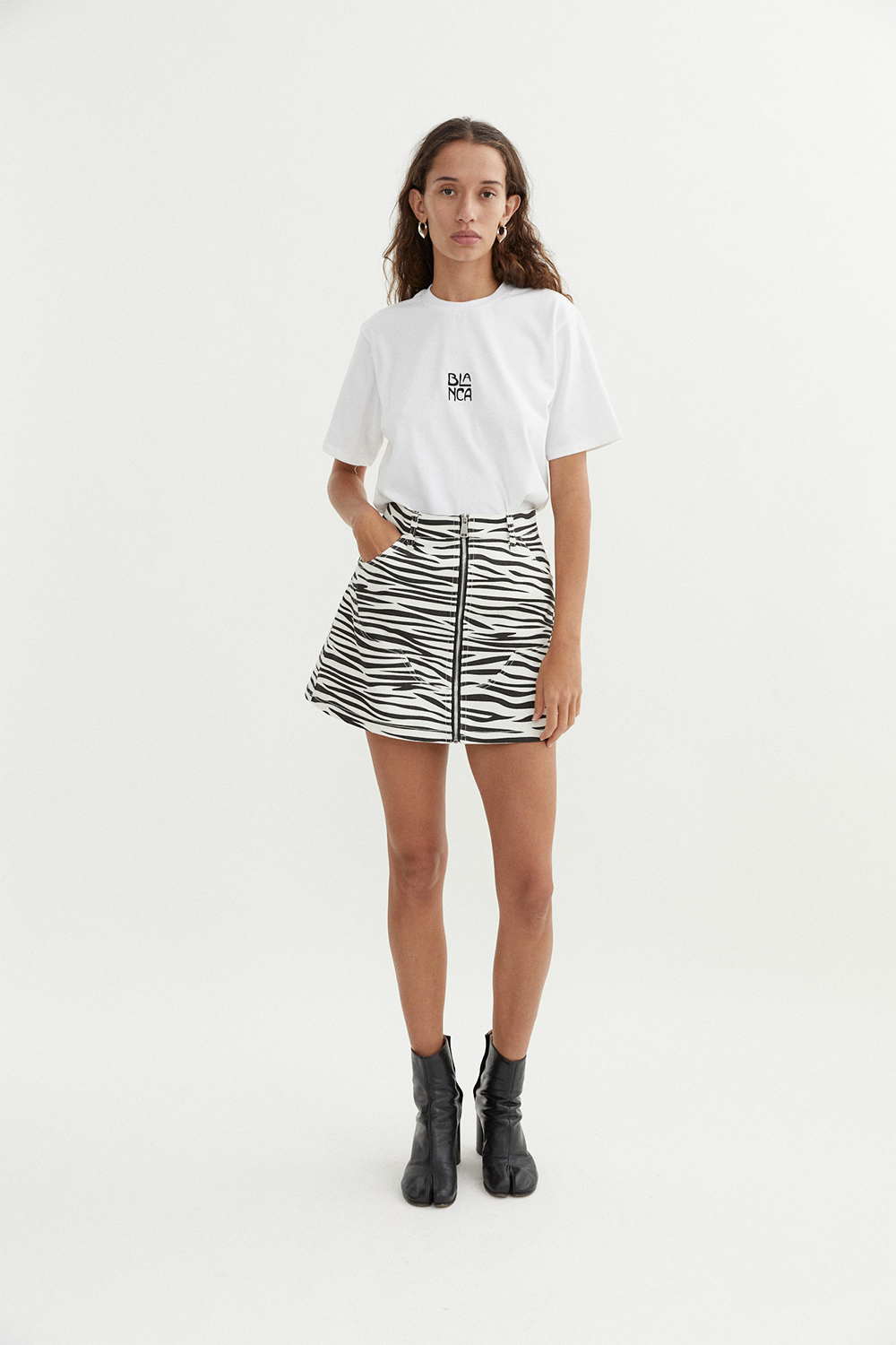 Quinn Mini Skirt in Zebra by BLANCA