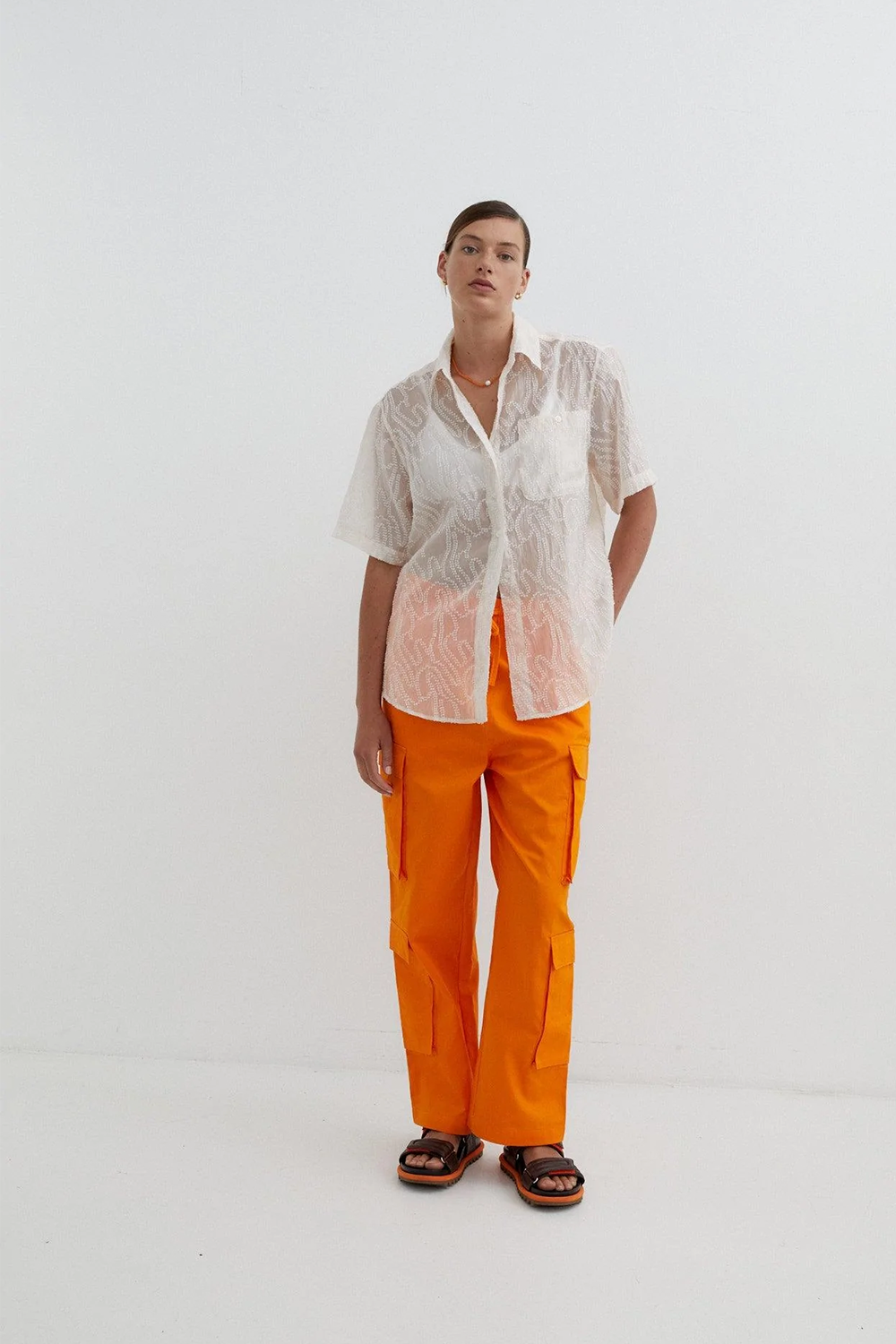 Carrie Pants in Orange - BLANCA