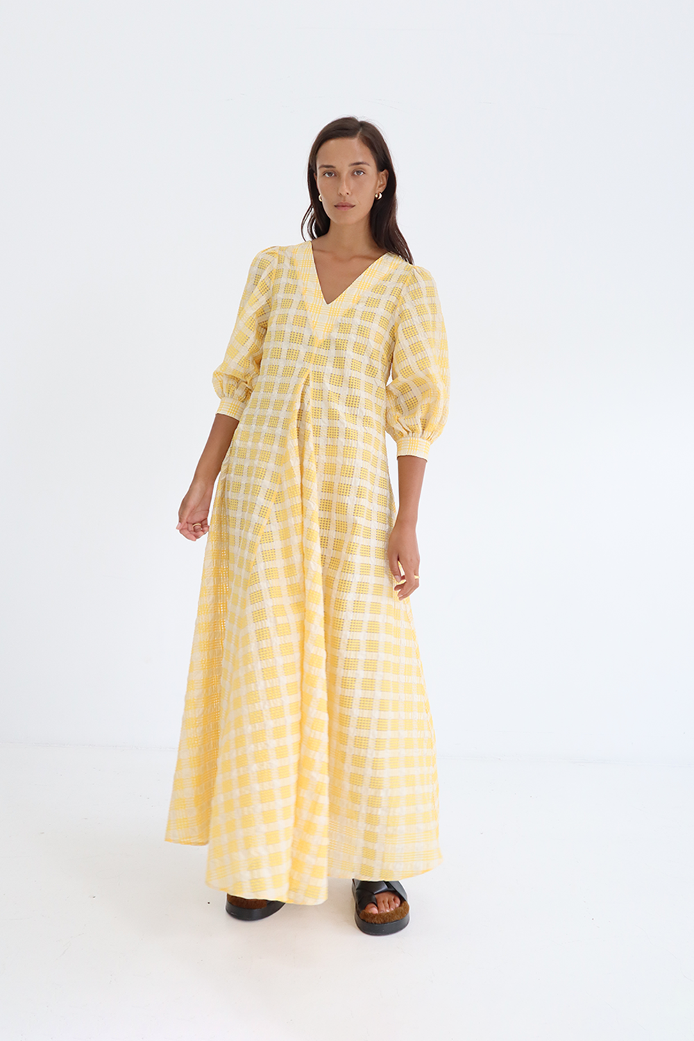 Fennie Dress in Yellow - BLANCA