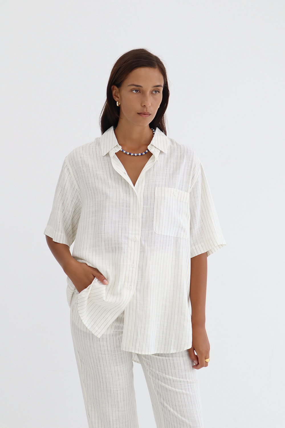 Genevieve Pants White