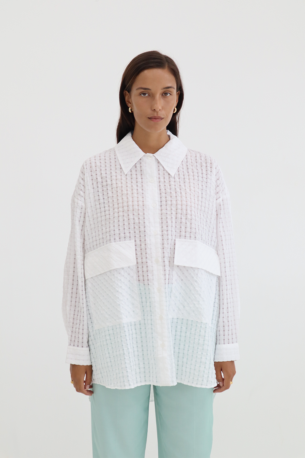 Knox Square Top in White - BLANCA