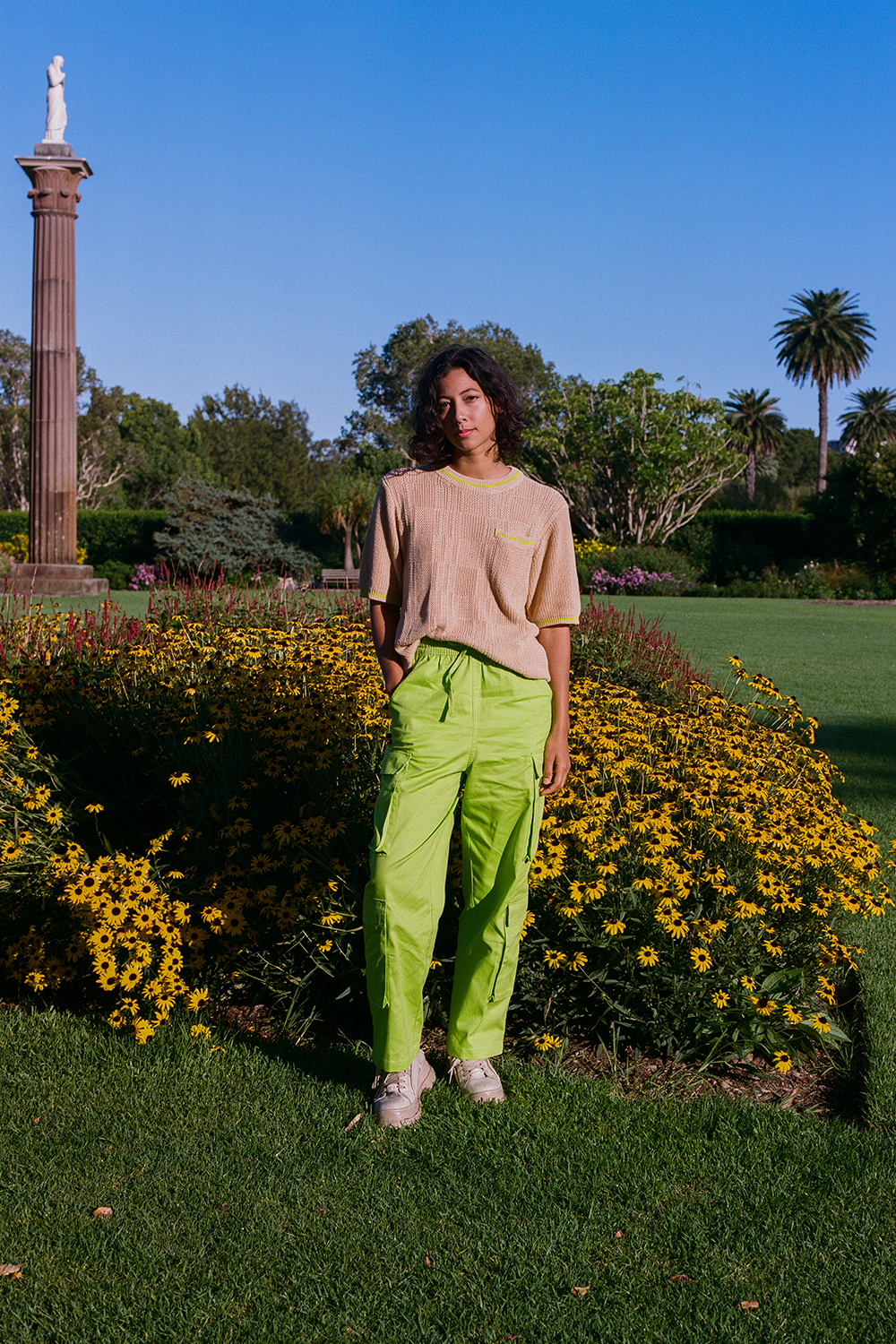 Carrie Pants in Lime - BLANCA