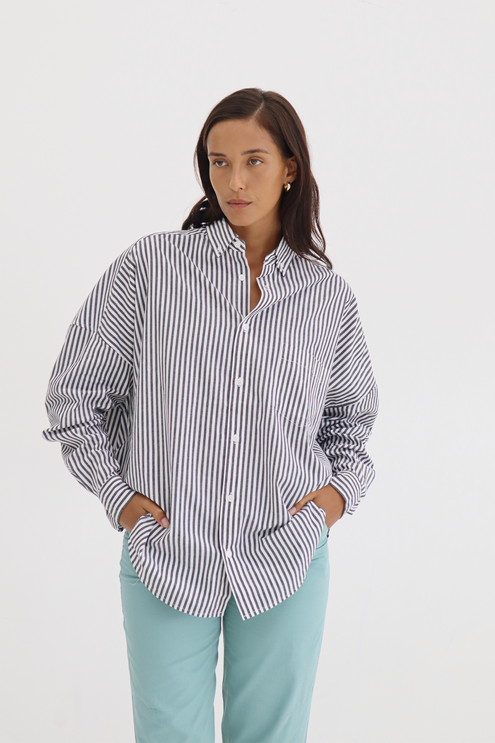 Phoebe Shirt in Grey - BLANCA