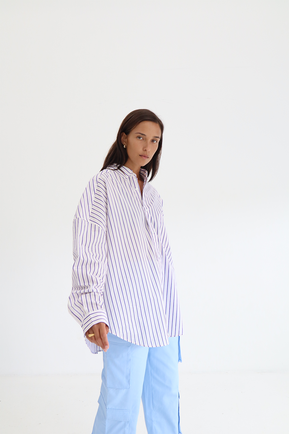 Ricard Shirt in Navy/Pink - BLANCA