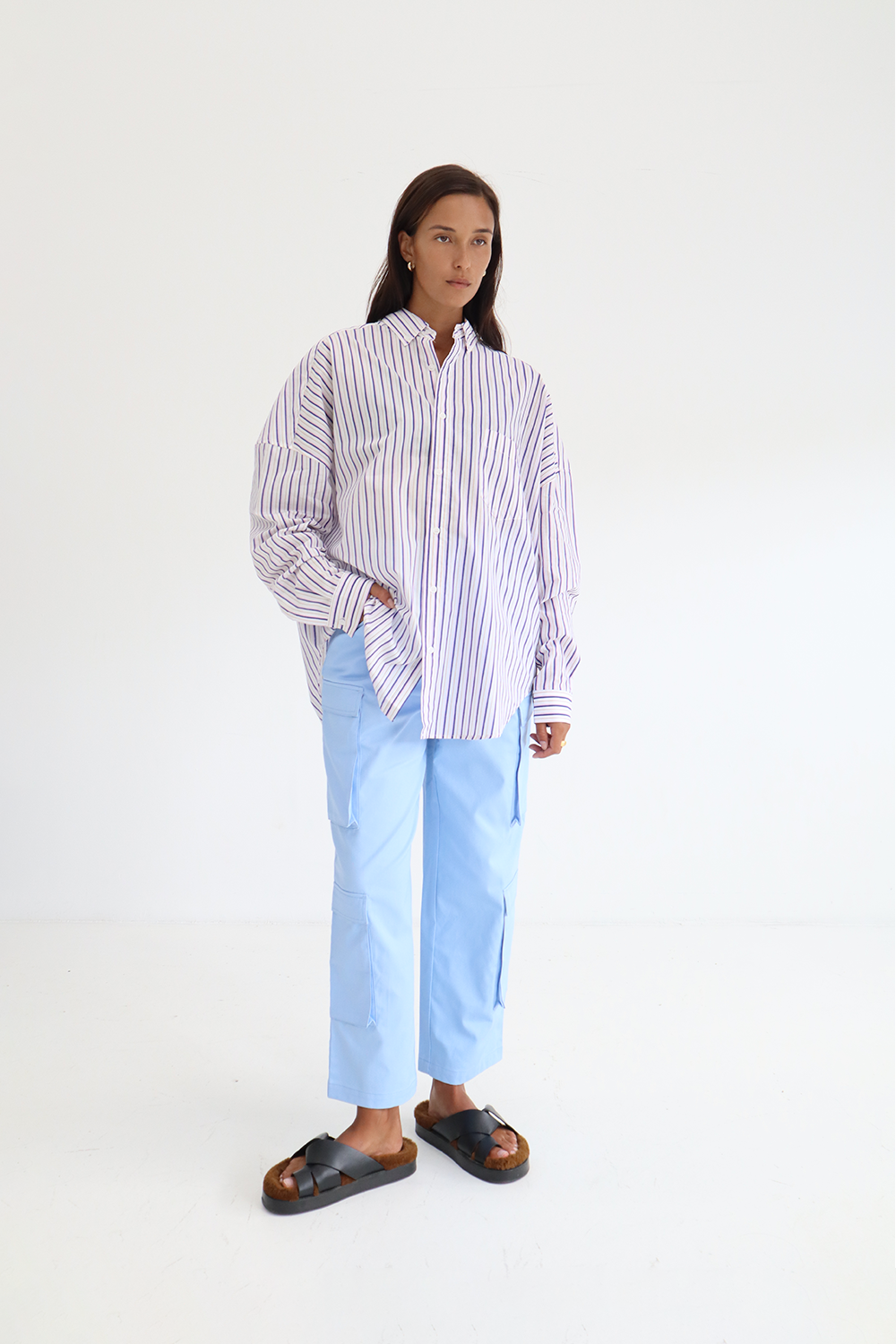 Ricard Shirt in Navy/Pink - BLANCA
