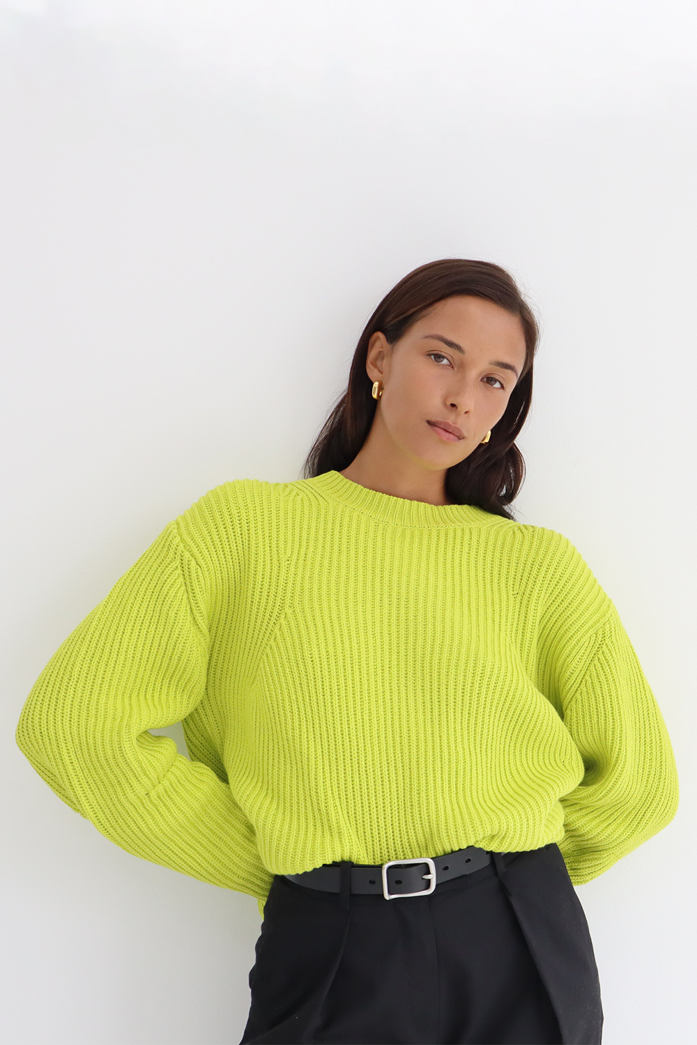 Sally Sweater in Lime