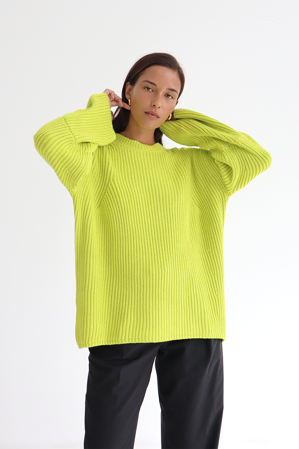 Sally Sweater in Lime