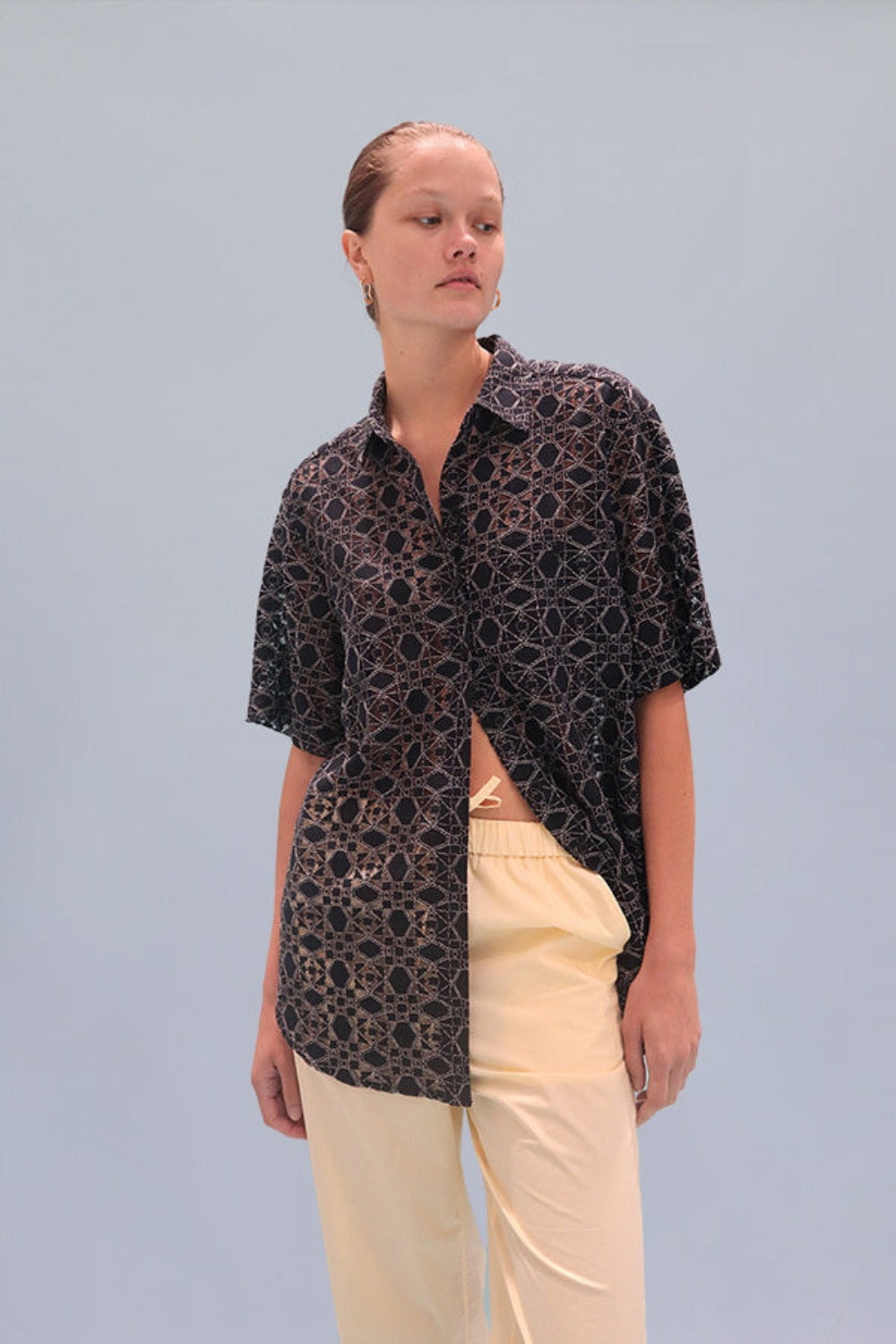 Saskia Shirt in Navy - BLANCA