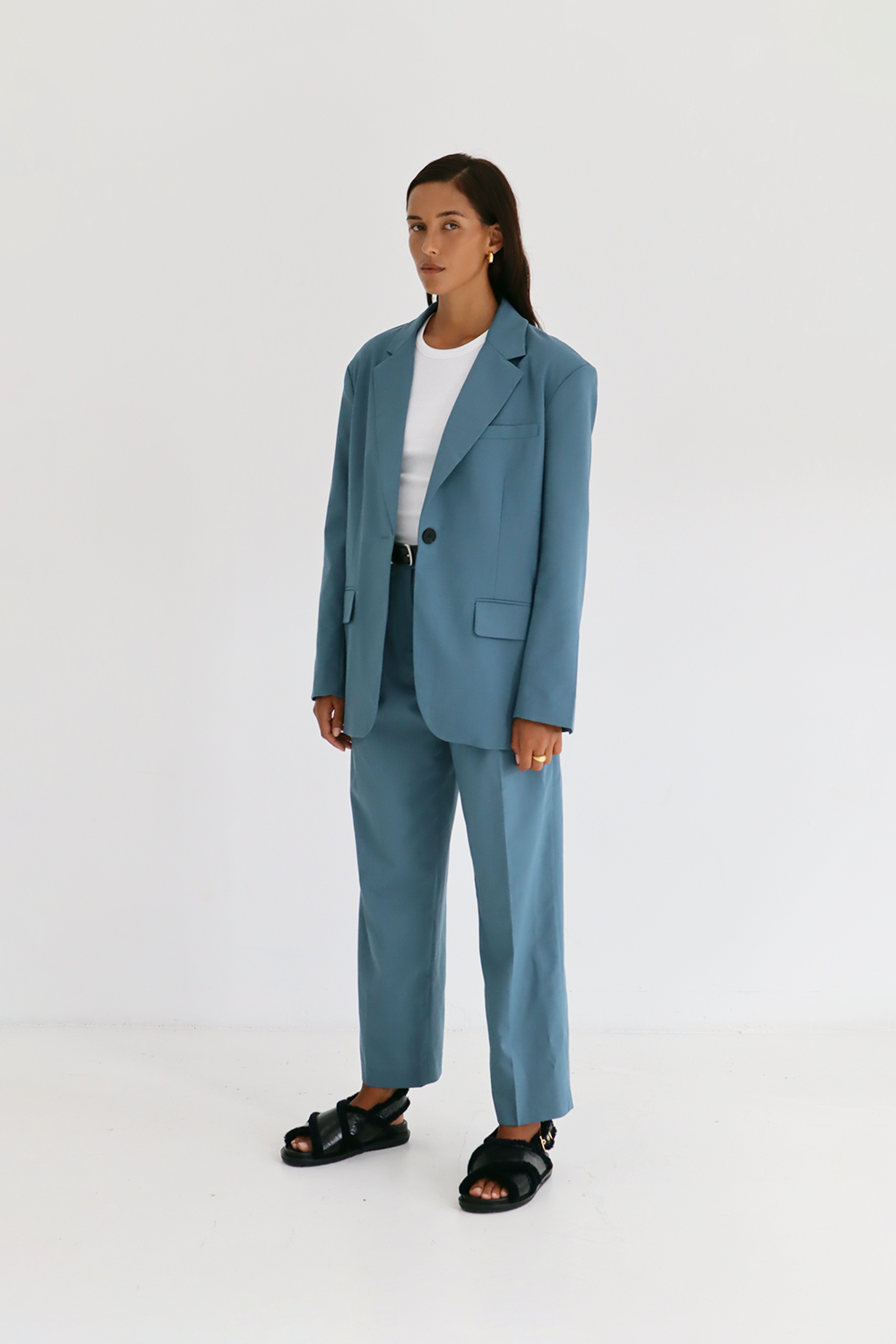 Vincent Pants in Teal - BLANCA