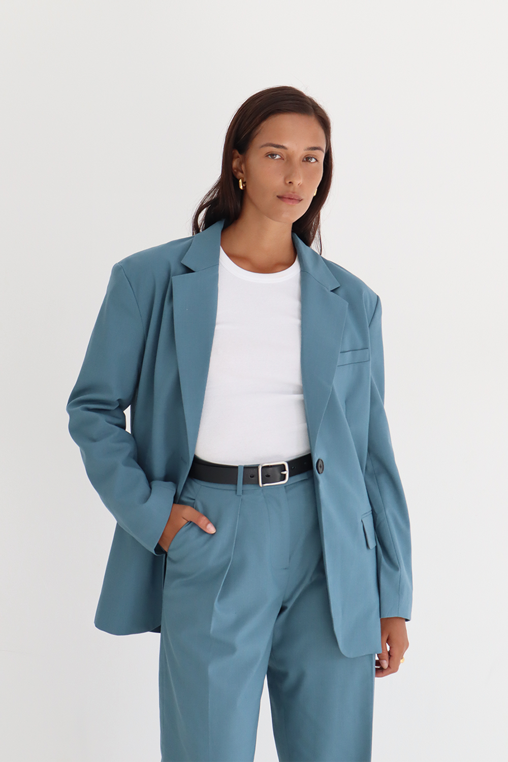 Vincent Pants in Teal - BLANCA