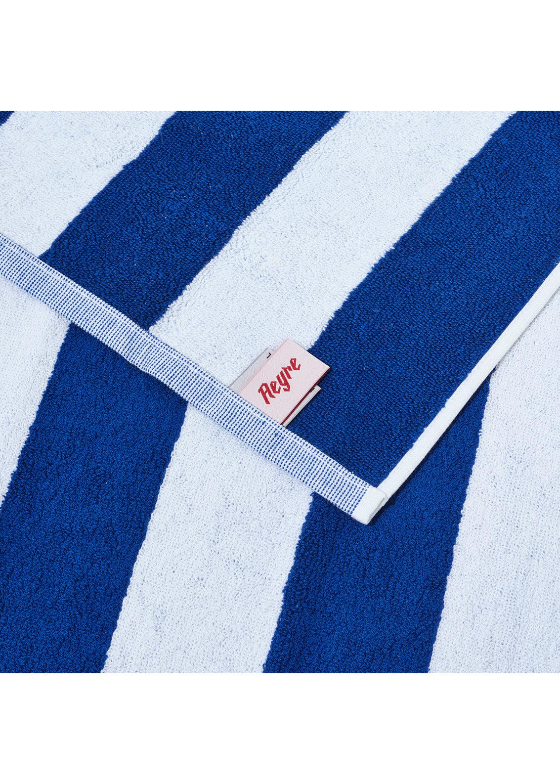 Towel Set Wide Stripe Cobalt - Reliquia Jewellery